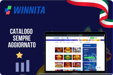 Catalogo giochi Winnita con slot e tavoli