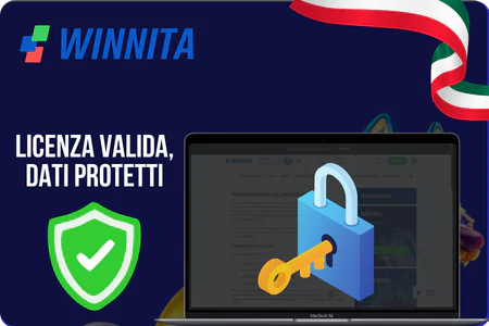 Pagina sicurezza Winnita con licenza e protezione dati